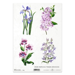 Papier ryżowy ITD A4 R0122, kwiaty